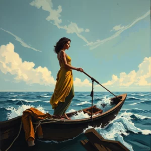 Artistic representation for Kamala harris: charting the turbulent waters of u.s. oil