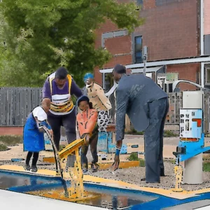 Artistic representation for HometownH2< / sub>O Collaboration Upgrades Newark Family Water Access With Comprehensive Well Transformation.