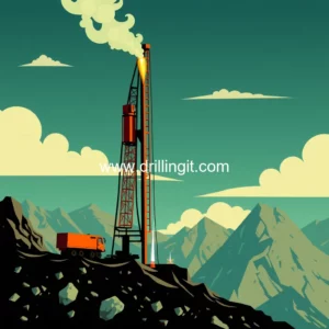 Artistic representation for Minerals Depletion : Mining Faces Deep Drilling Issues