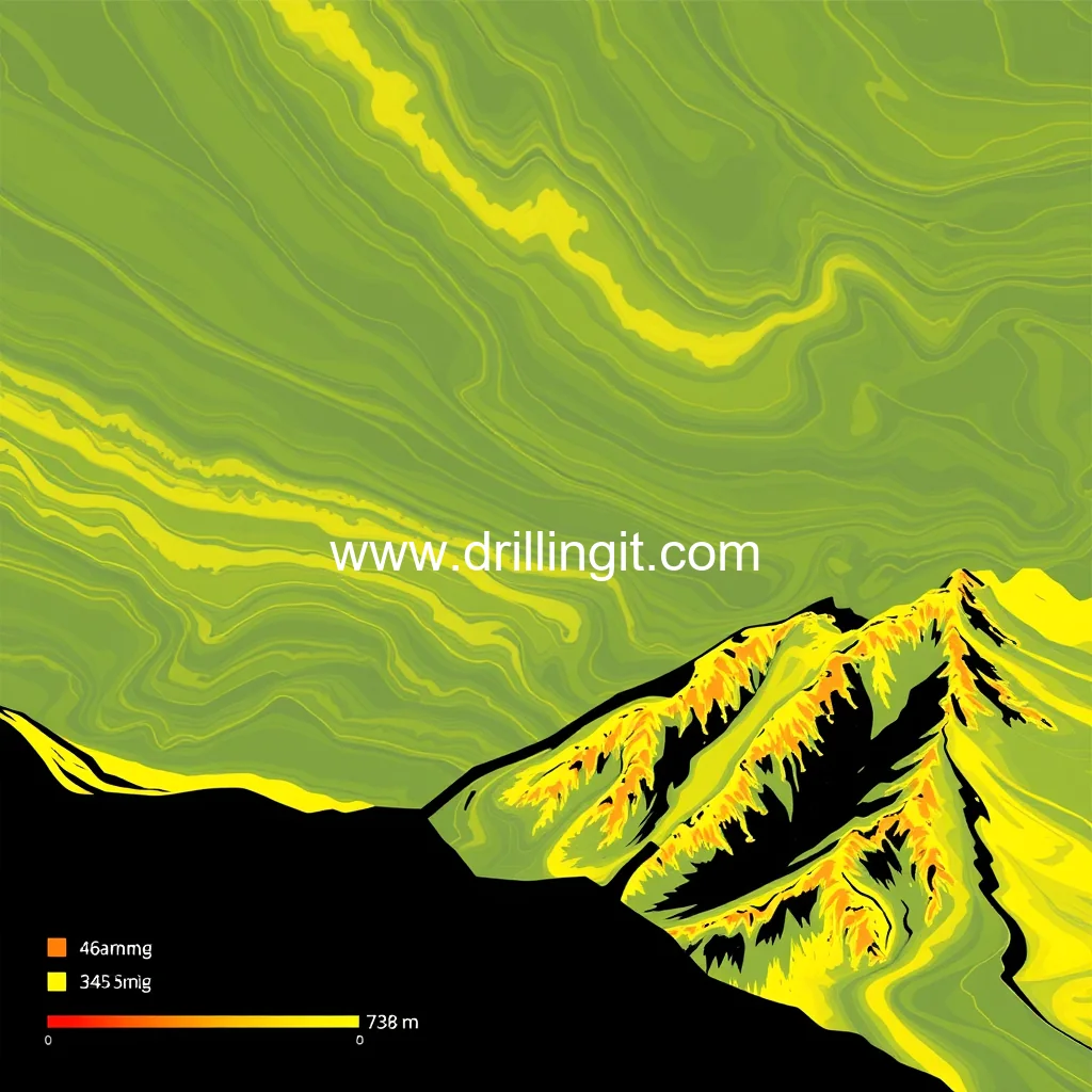 Artistic representation for Mawson Gold Limited : SXG Close Spaced Drilling at Rising Sun Confirms Continuity Includes 1 3 m 52 6 g t Gold from 730 0 m