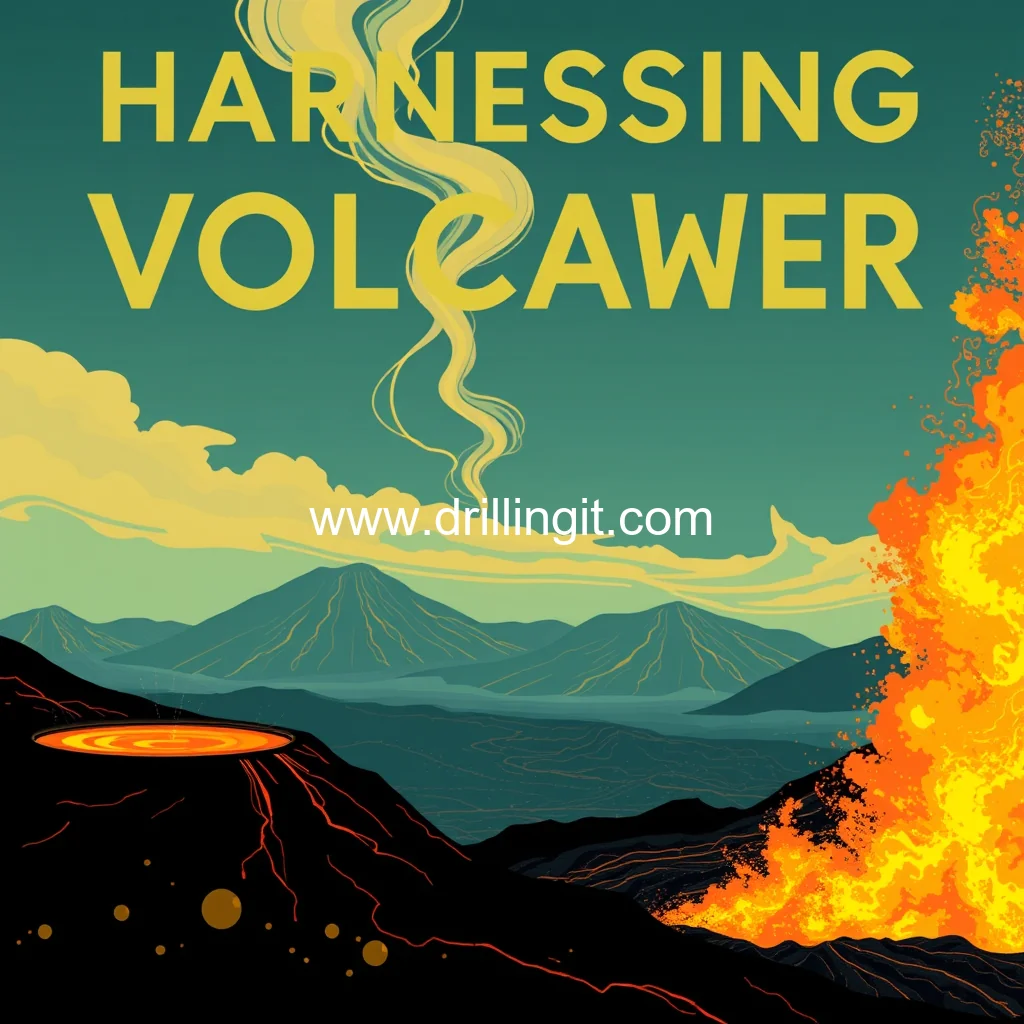 Artistic representation for Harnessing Volcano Power : The Krafla Magma Testbed Project Hydrogen Fuel News