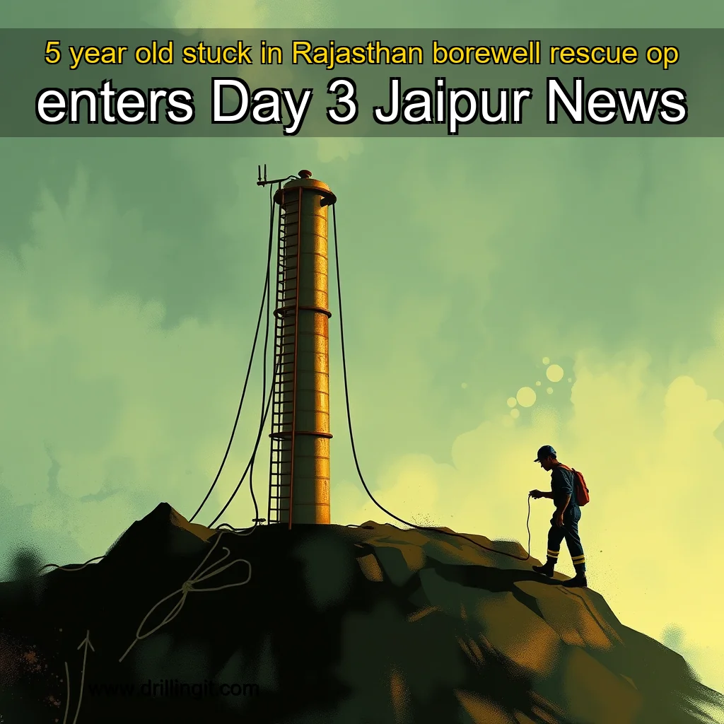Artistic representation for 5 year old stuck in Rajasthan borewell rescue op enters Day 3 Jaipur News