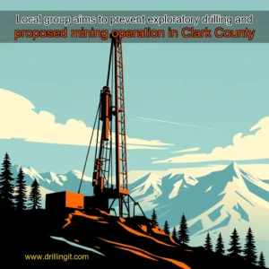 Artistic representation for Local group aims to prevent exploratory drilling and proposed mining operation in Clark County