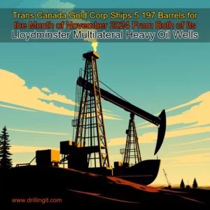 Artistic representation for Trans Canada Gold Corp Ships 5 197 Barrels for the Month of November 2024 From Both of Its Lloydminster Multilateral Heavy Oil Wells