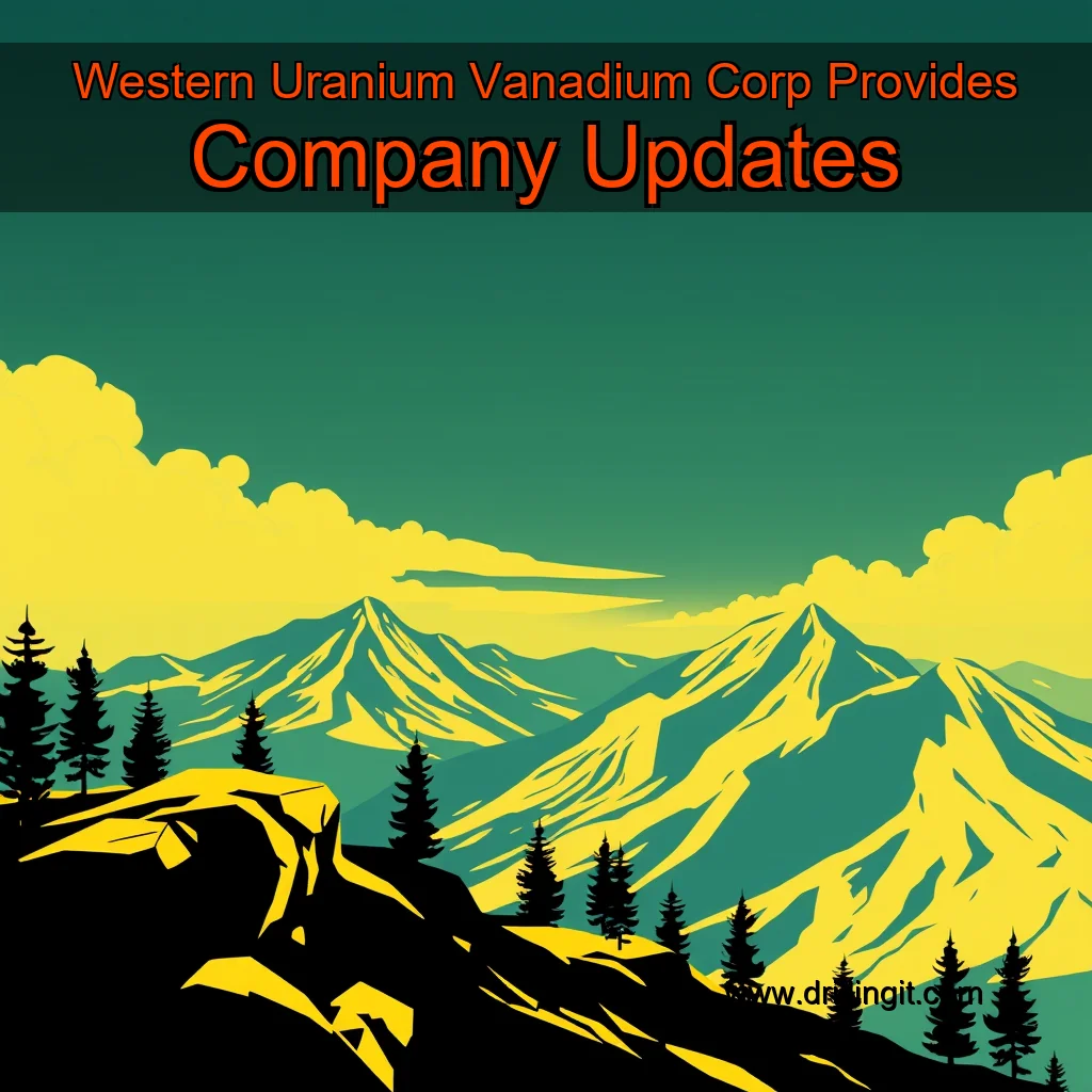 Artistic representation for Western Uranium Vanadium Corp Provides Company Updates