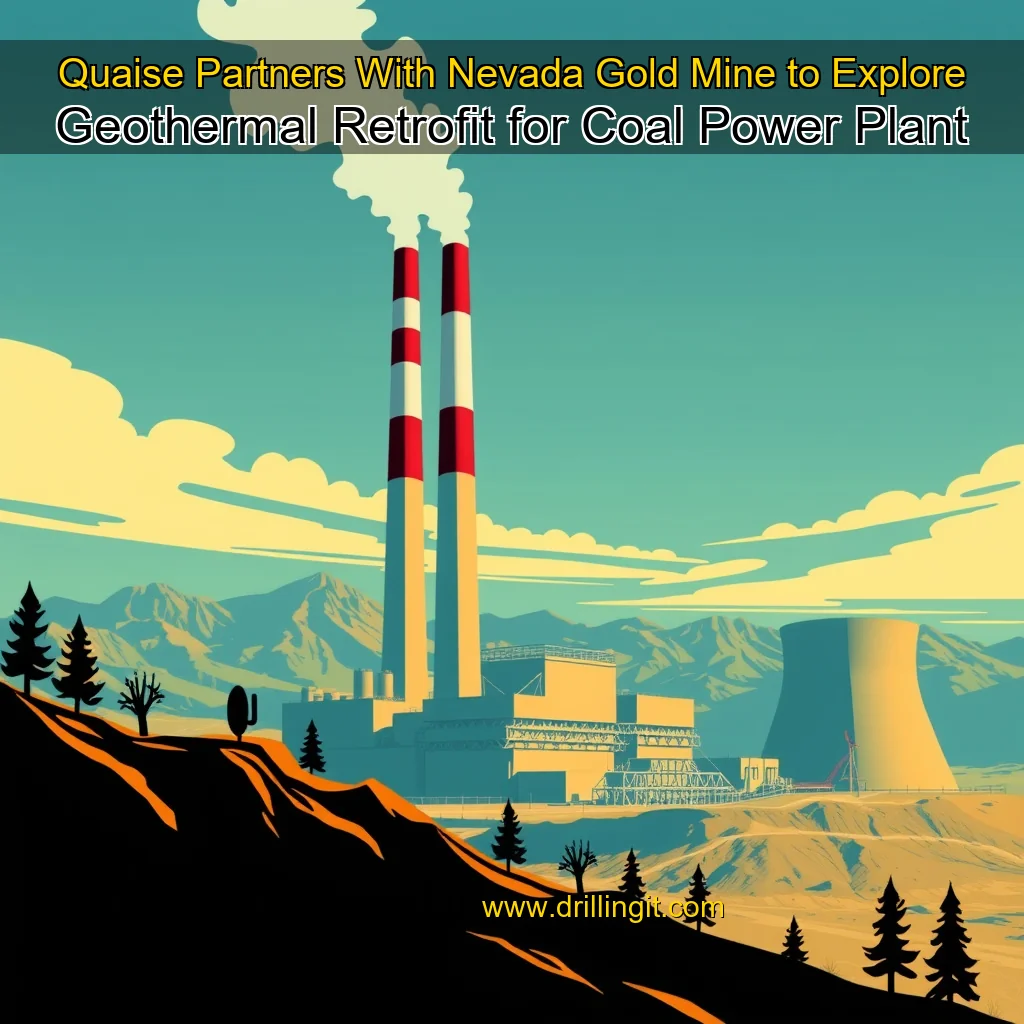 Artistic representation for Quaise Partners With Nevada Gold Mine to Explore Geothermal Retrofit for Coal Power Plant