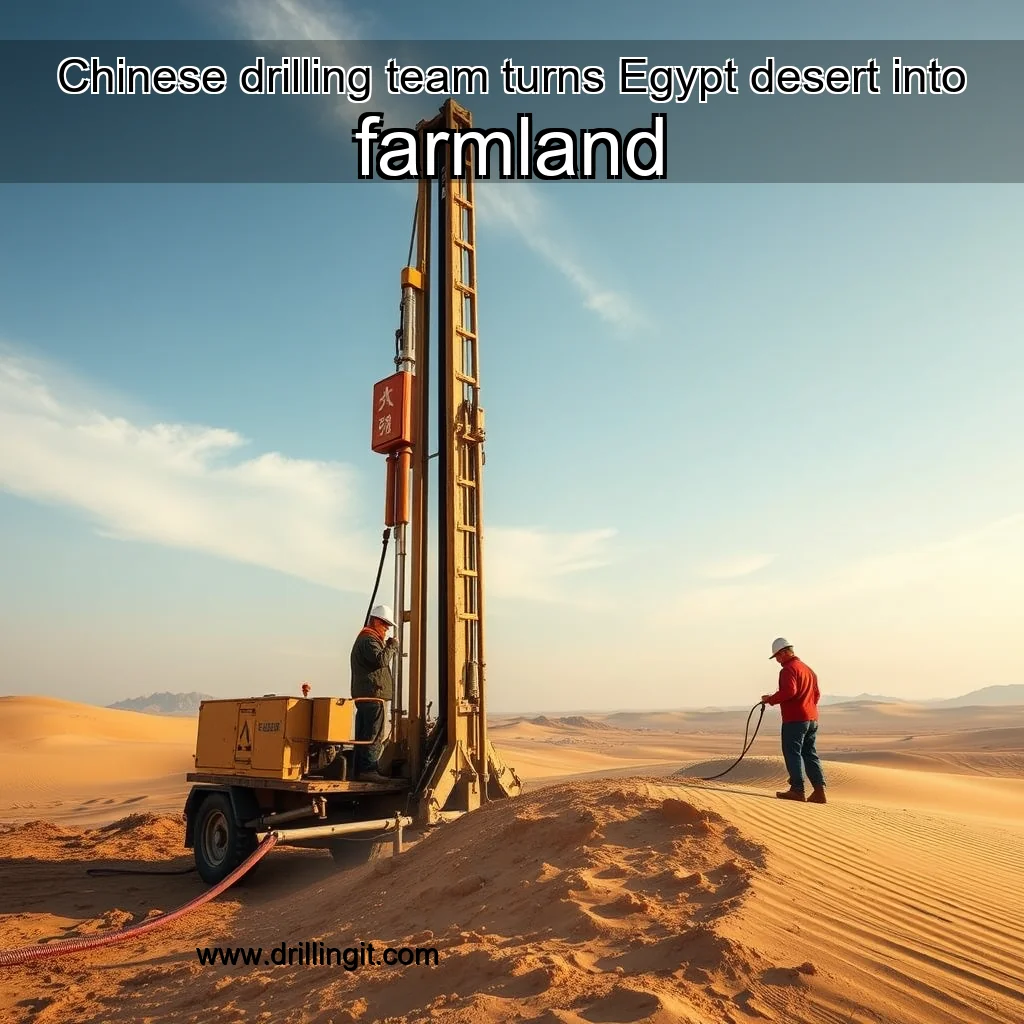 You are currently viewing Chinese drilling team turns Egypt desert into farmland