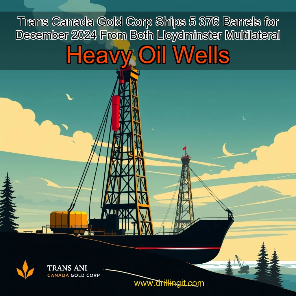 Artistic representation for Trans Canada Gold Corp Ships 5 376 Barrels for December 2024 From Both Lloydminster Multilateral Heavy Oil Wells