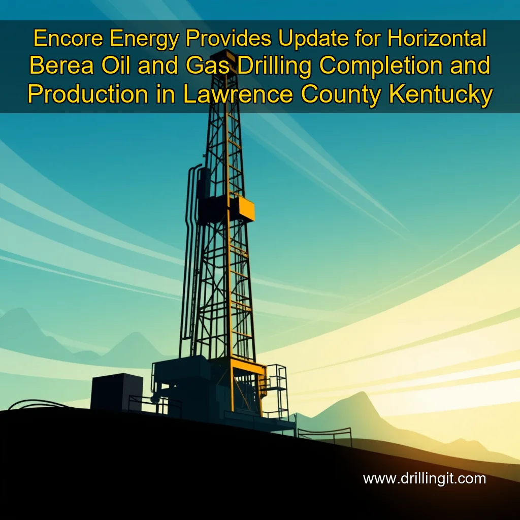 Artistic representation for Encore Energy Provides Update for Horizontal Berea Oil and Gas Drilling Completion and Production in Lawrence County Kentucky