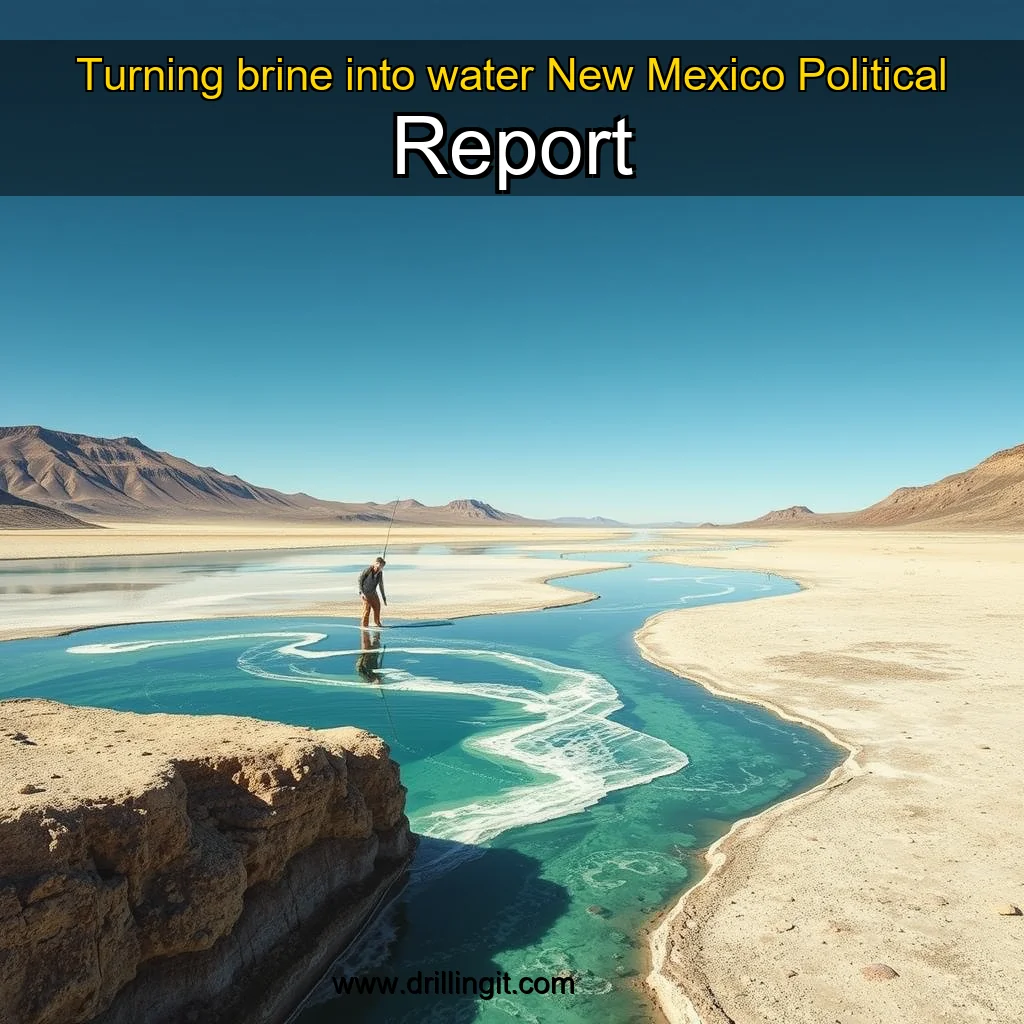 Artistic representation for Turning brine into water New Mexico Political Report