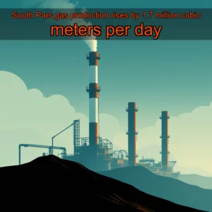Artistic representation for South Pars gas production rises by 1 7 million cubic meters per day