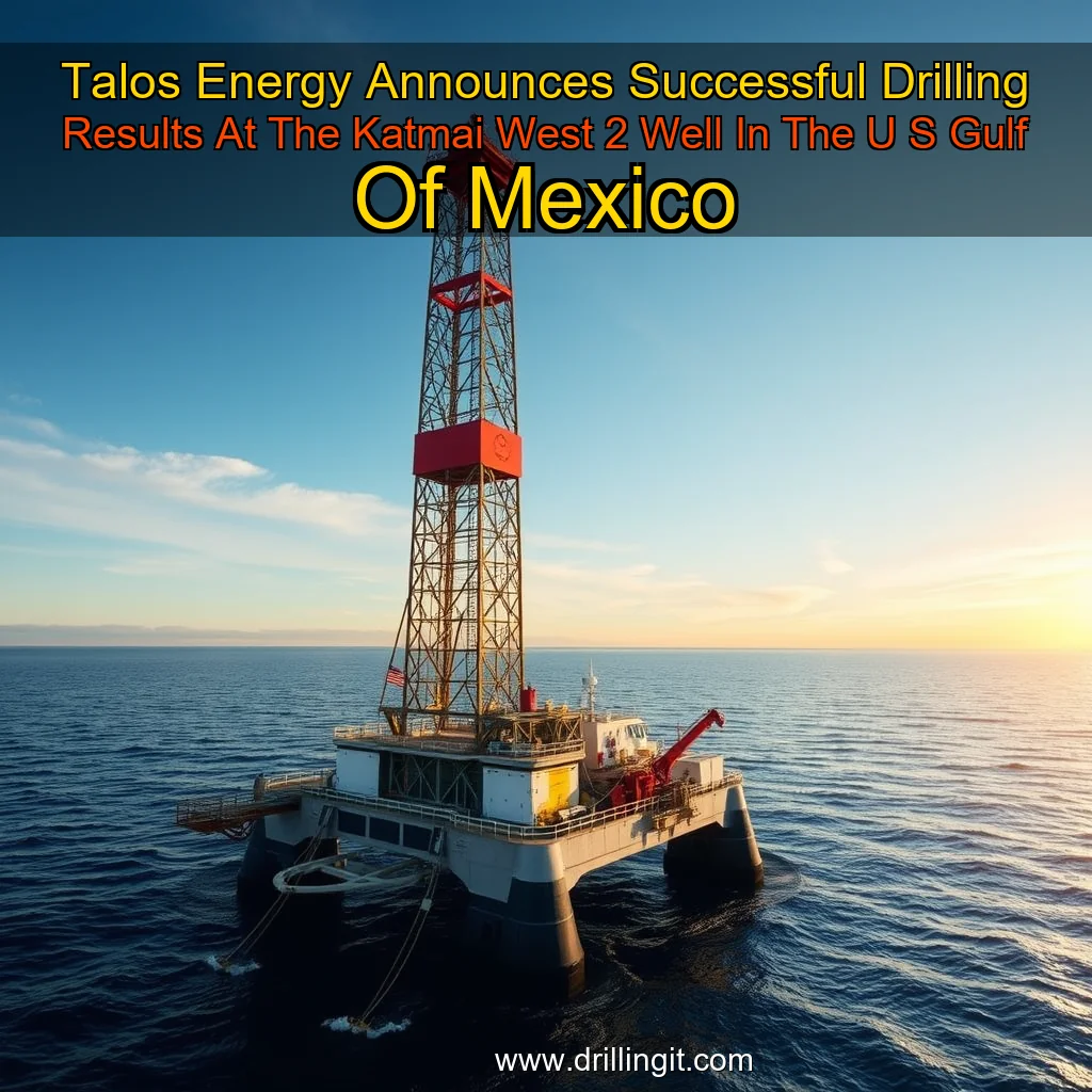 Artistic representation for Talos Energy Announces Successful Drilling Results At The Katmai West 2 Well In The U S Gulf Of Mexico