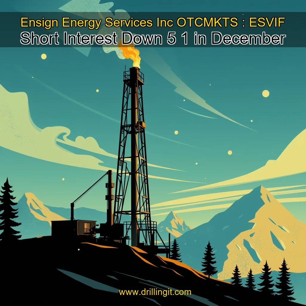 You are currently viewing Ensign Energy Services Inc   OTCMKTS : ESVIF  Short Interest Down 5  1  in December