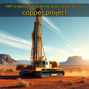Artistic representation for XMT to deploy hybrid drilling rig at Ivanhoe Arizona copper project