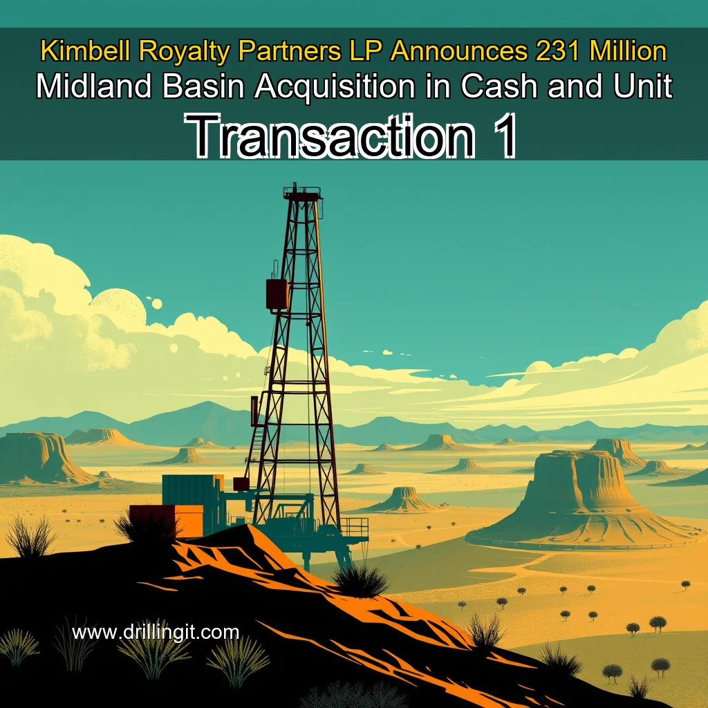 Artistic representation for Kimbell Royalty Partners LP Announces 231 Million Midland Basin Acquisition in Cash and Unit Transaction 1