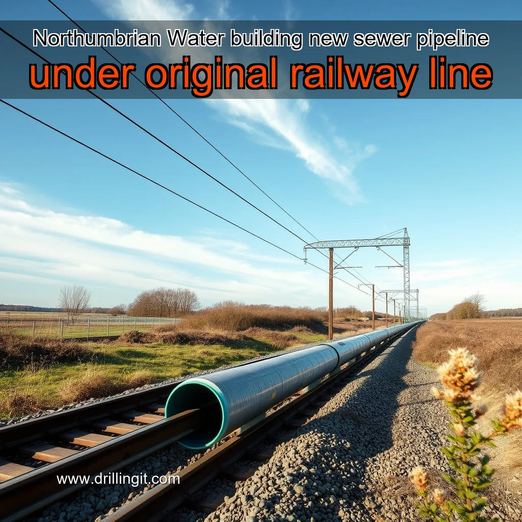 Artistic representation for Northumbrian Water building new sewer pipeline under original railway line