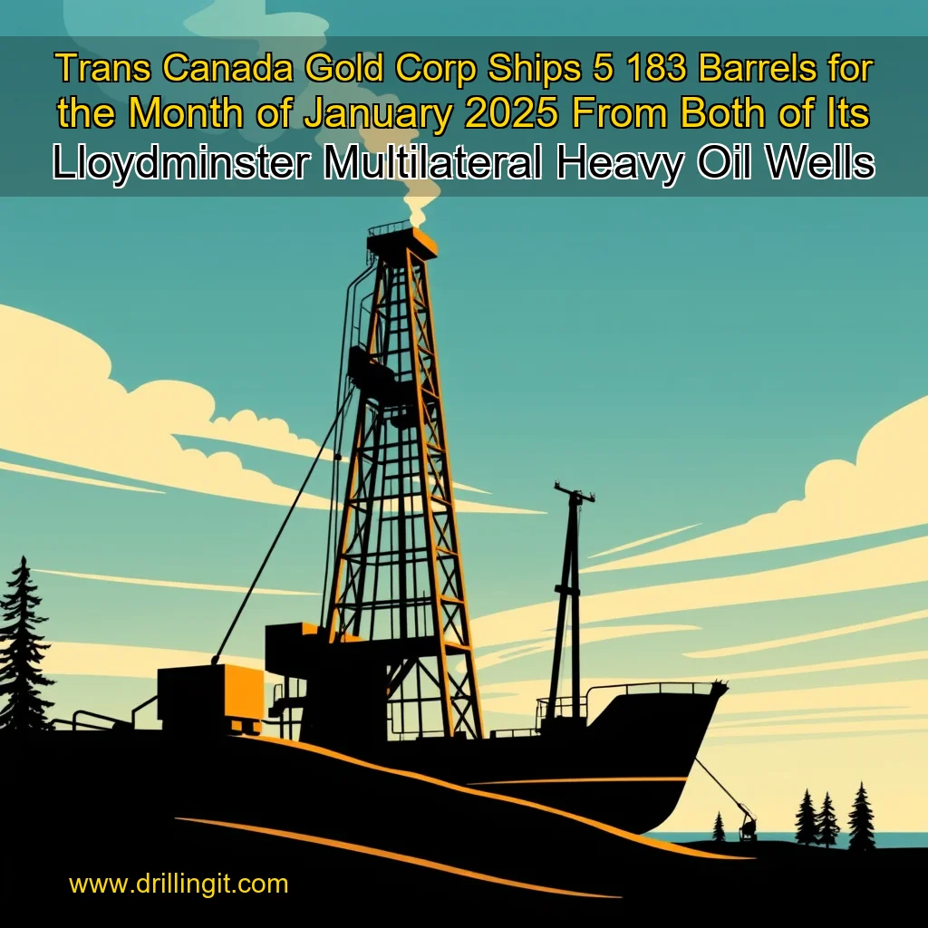 Read more about the article Trans Canada Gold Corp  Ships 5  183 Barrels for the Month of January 2025  From Both of Its Lloydminster Multilateral Heavy Oil Wells