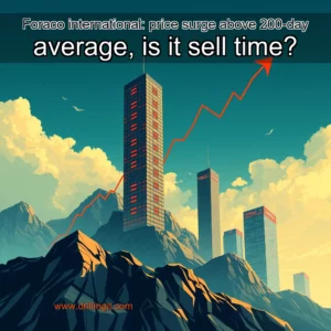 Artistic representation for Foraco international: price surge above 200-day average, is it sell time?