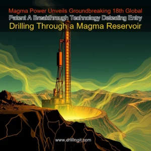 Artistic representation for Magma Power Unveils Groundbreaking 18th Global Patent A Breakthrough Technology Detecting Entry Drilling Through a Magma Reservoir
