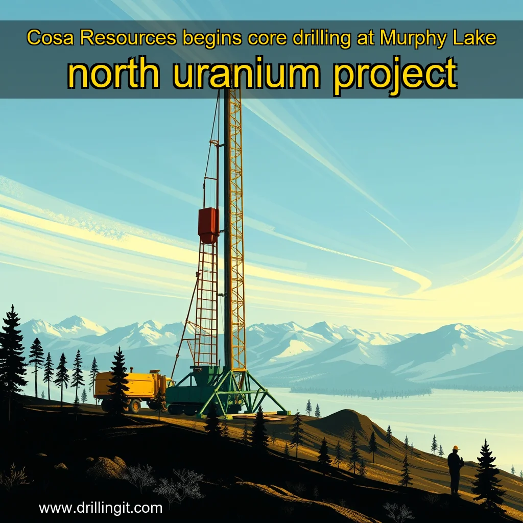 Artistic representation for Cosa Resources begins core drilling at Murphy Lake north uranium project