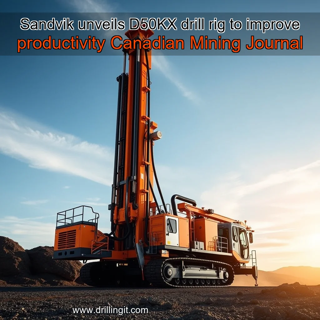Artistic representation for Sandvik unveils D50KX drill rig to improve productivity Canadian Mining Journal