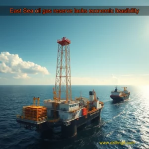 Artistic representation for East Sea oil gas reserve lacks economic feasibility