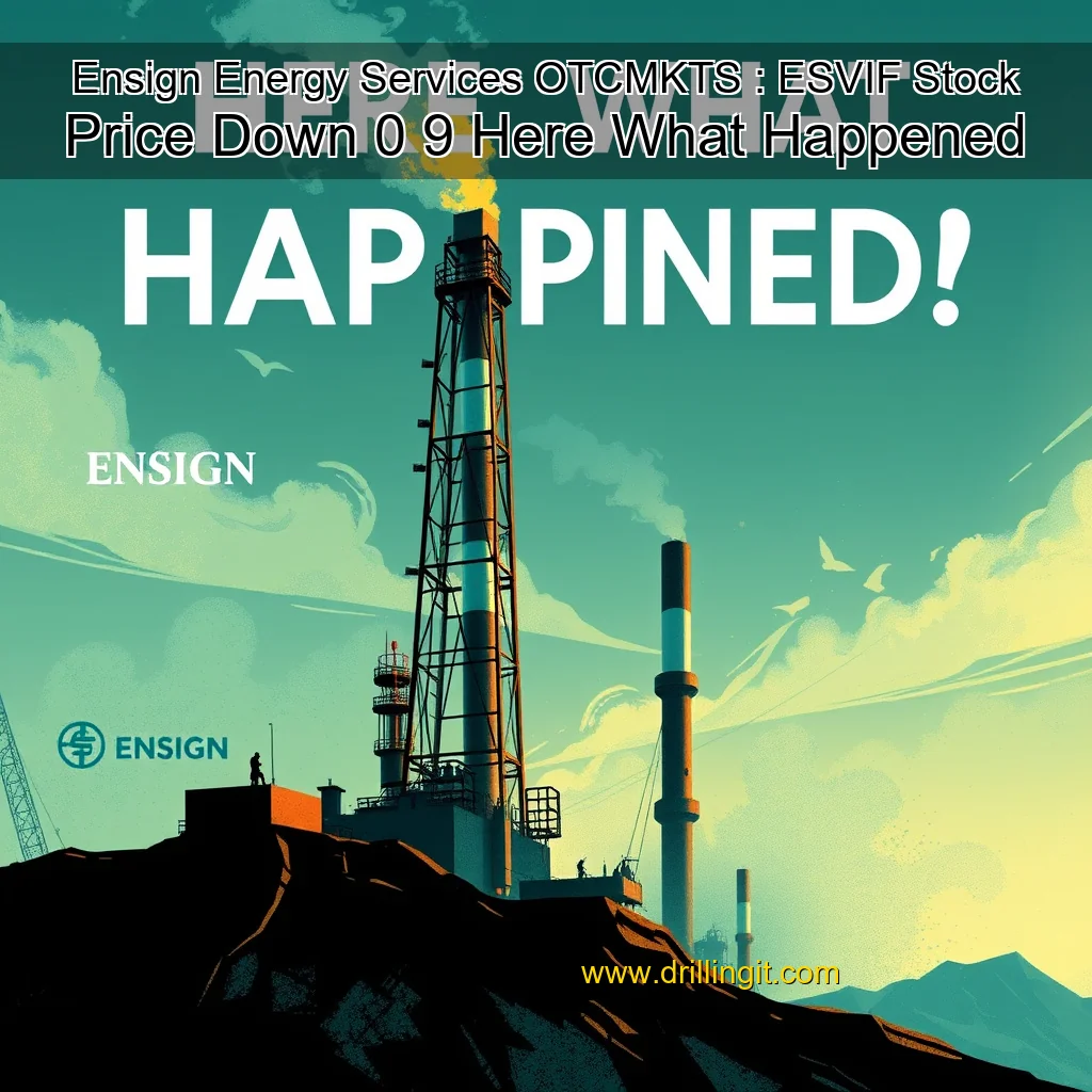 Read more about the article Ensign Energy Services  OTCMKTS : ESVIF  Stock Price Down 0  9   Here What Happened