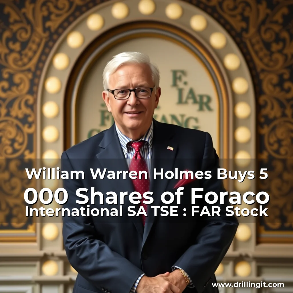 Read more about the article William Warren Holmes Buys 5  000 Shares of Foraco International SA  TSE : FAR  Stock