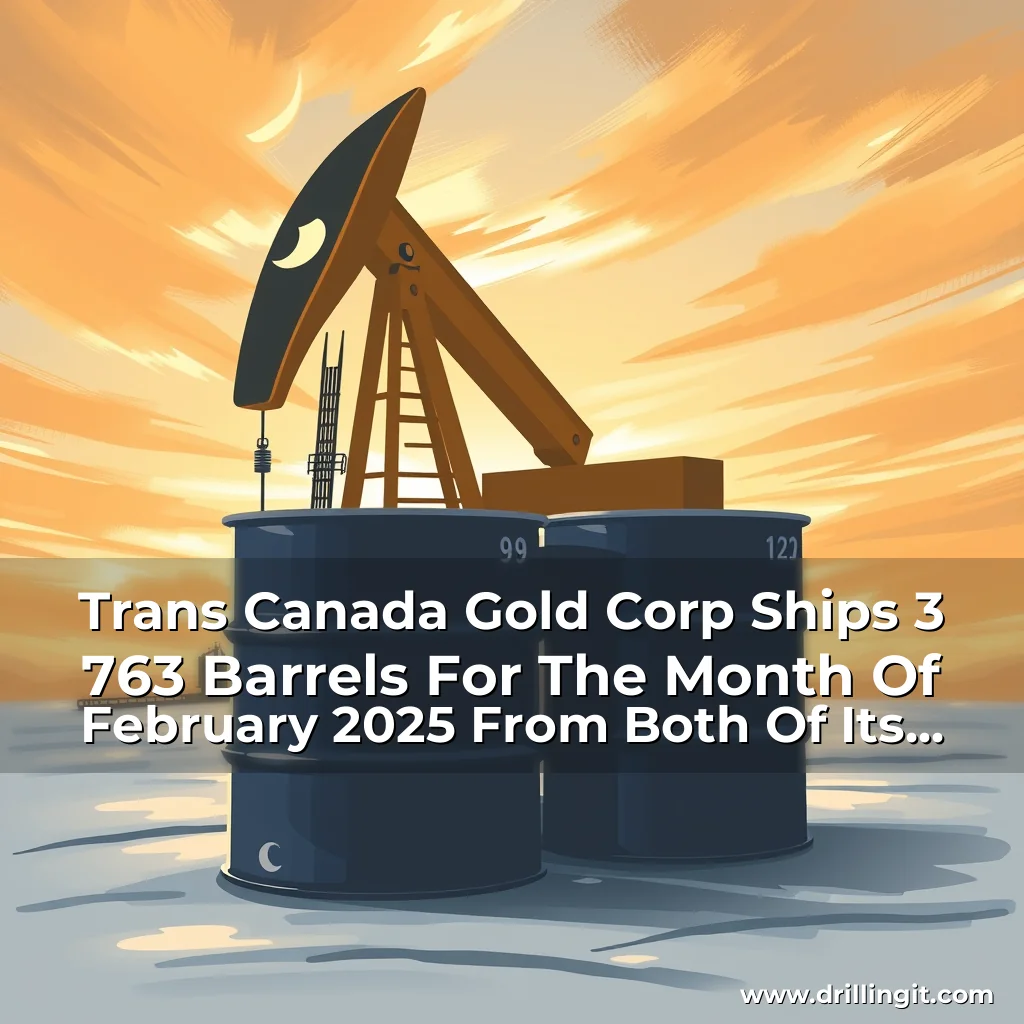 Read more about the article Trans Canada Gold Corp  Ships 3  763 Barrels For The Month Of February 2025 From Both Of Its Lloydminster Multilateral Heavy Oil Wells