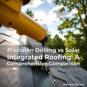 Artistic representation for Precision Drilling vs Solar Integrated Roofing: A Comprehensive Comparison
