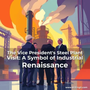 Artistic representation for The Vice President's Steel Plant Visit: A Symbol of Industrial Renaissance