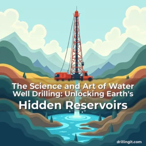 Artistic representation for The Science and Art of Water Well Drilling: Unlocking Earth's Hidden Reservoirs