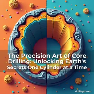 Artistic representation for The Precision Art of Core Drilling: Unlocking Earth's Secrets One Cylinder at a Time