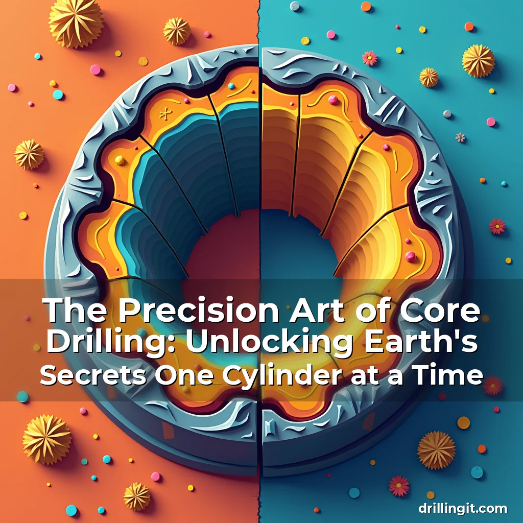 Artistic representation for The Precision Art of Core Drilling: Unlocking Earth's Secrets One Cylinder at a Time