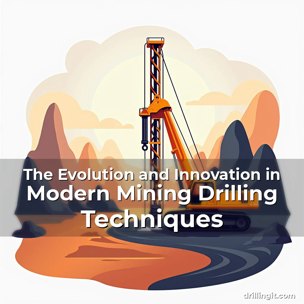 Artistic representation for The Evolution and Innovation in Modern Mining Drilling Techniques